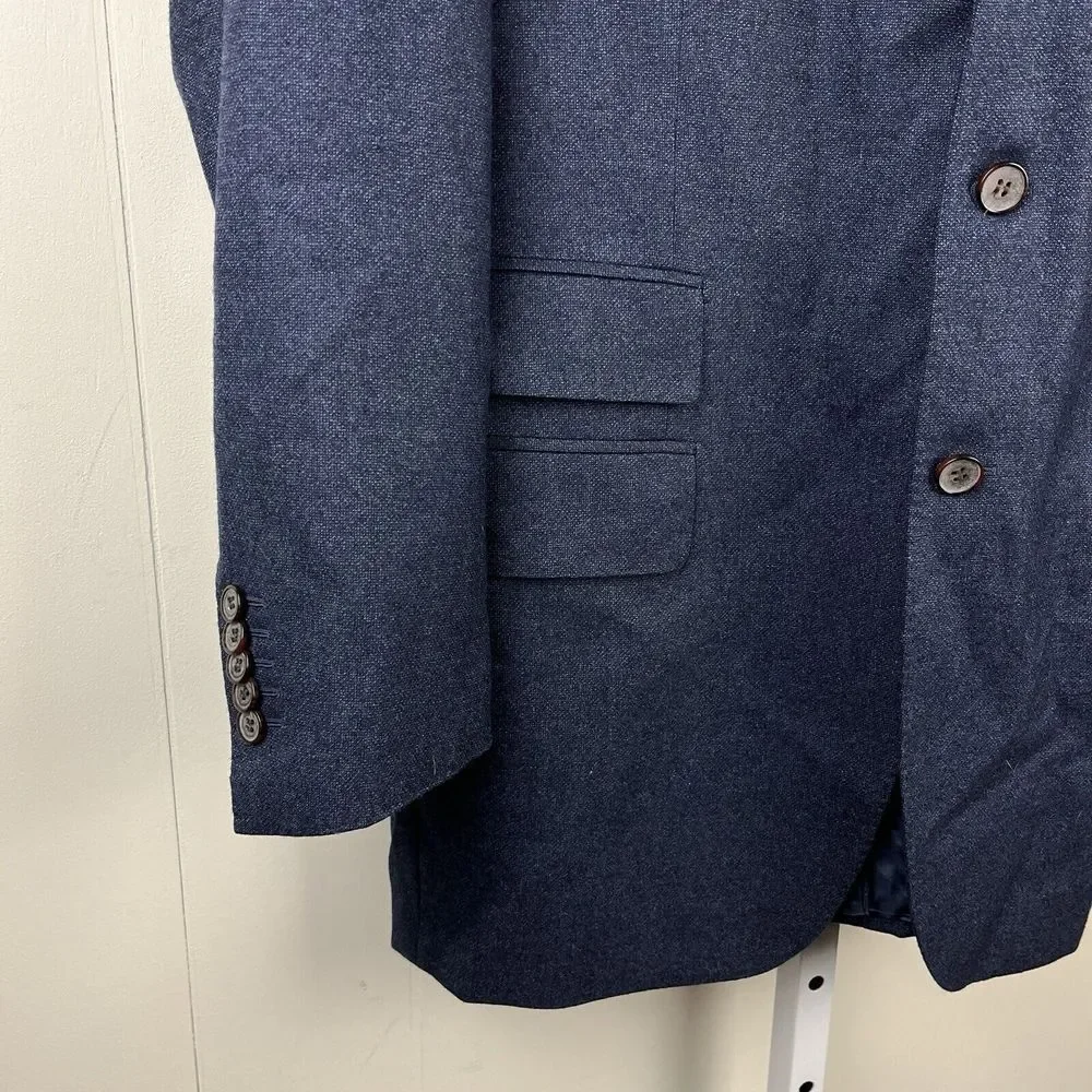 SUITSUPPLY‎ Blueline Vitale Barberis Canonico Blazer Jacket Mens 46L 100% Wool